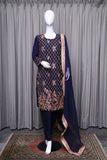 Chiffon-Georgette  Suit with Zari & Embroidery - tops