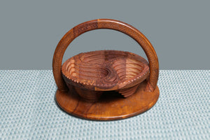 Collapsible Wooden Dry-Fruit  Bowl with 3 Compartments - tops